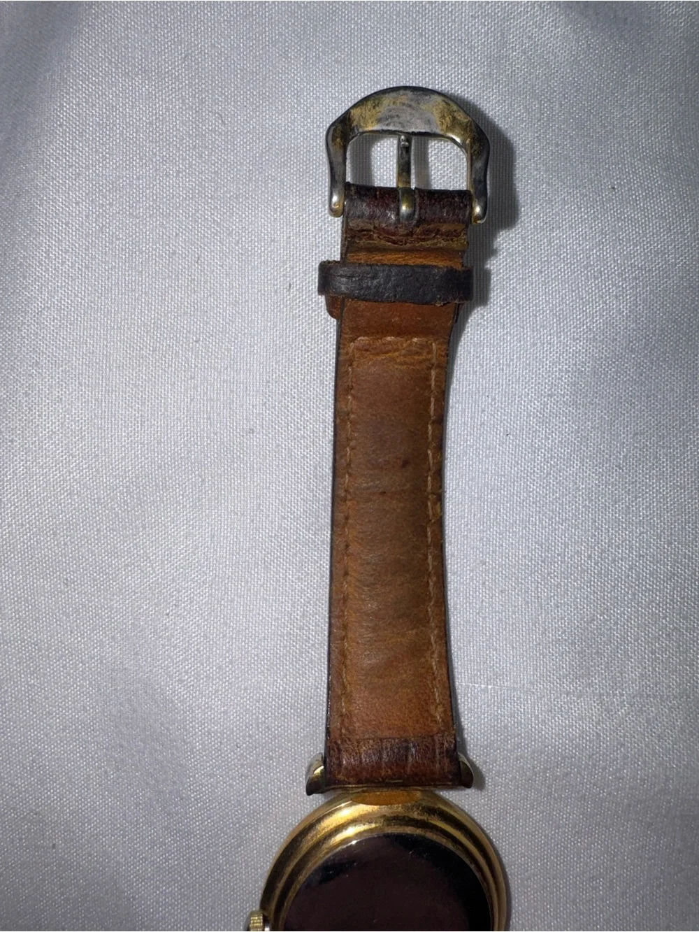Vintage FOSSIL Women’s Classic Watch Gold-Toned and Cream Face, White Dial